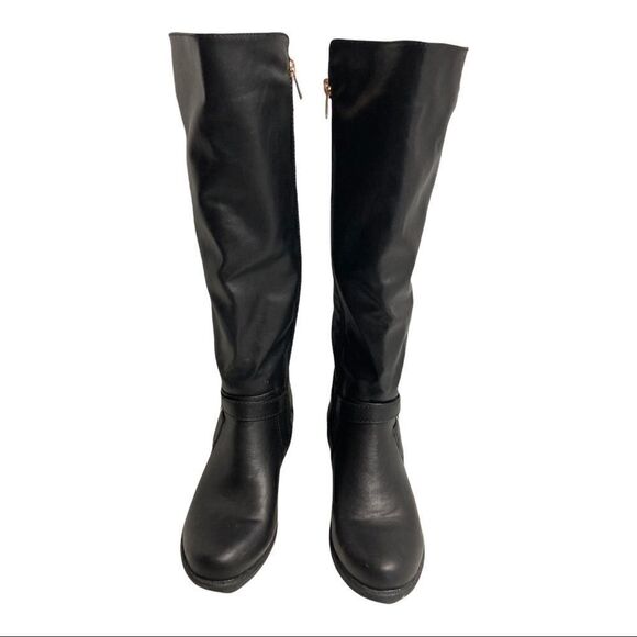 MONTANA BAMBOO, 17”,Side Zip Black Riding Boots,6 - Picture 1 of 14